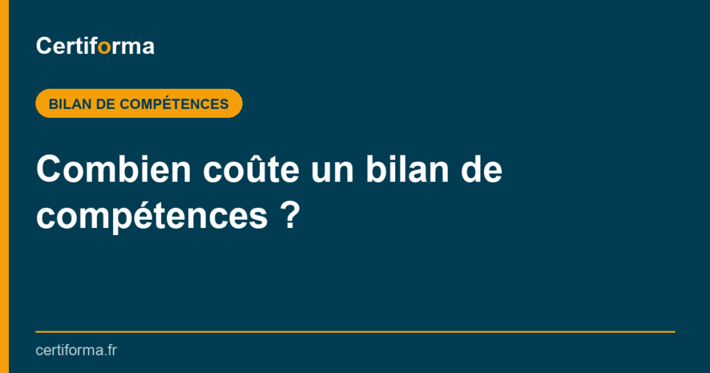 Combien coûte un bilan de compétences ? — Certiforma